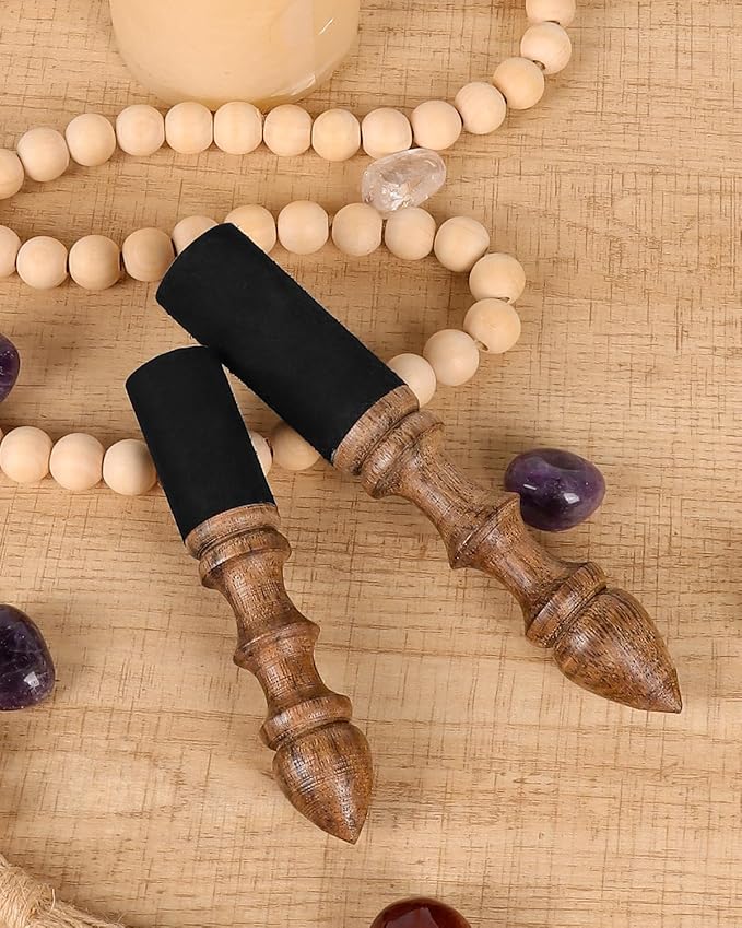 Singing Bowl Mallet 100% Hand-Sculpture in Nepal Tibetan Singing Bowl Wooden Mallet Striker Sound Bowl Stick Meditation Accessories for Meditation Yoga Relaxation Healing Gifts - Bloomnest