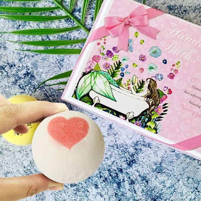 STNTUS INNOVATIONS Bath Bombs, 7 Natural Bath Bomb Gift Set, Handmade Bubble Bathbombs for Women Kids, Gifts for Mom Her Girlfriend, Mothers Day Gifts, Birthday Valentines Christmas Gifts for Women - Bloomnest