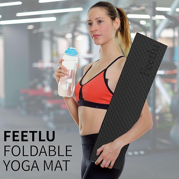 Foldable Yoga Exercise Mat β Lightweight, Anti-Slip, and Easy to Store for Yoga, Pilates, Home Workouts, and Floor Exercises - Bloomnest
