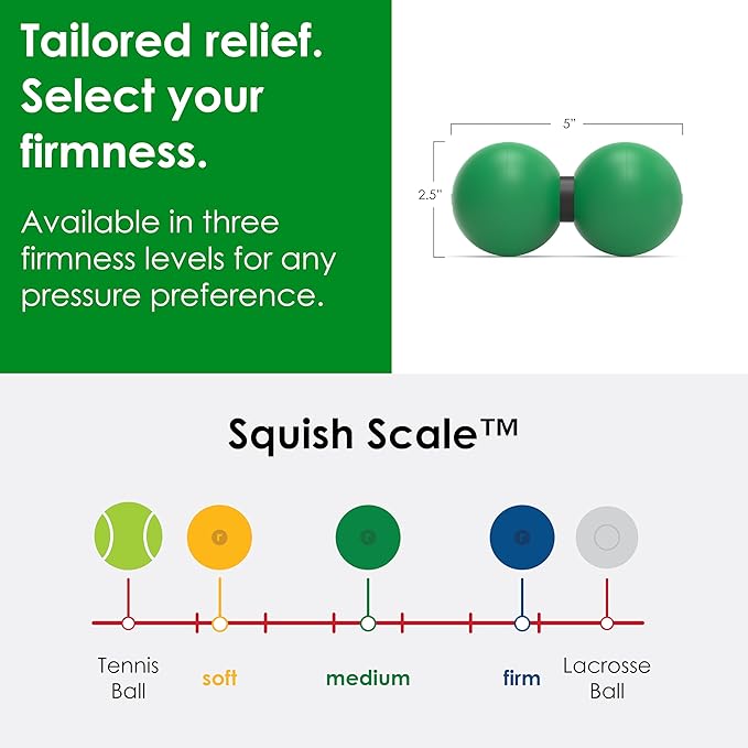 Rodo 2-in-1 Medium Peanut & Lacrosse Ball Roller | Deep Tissue Massage Tool for Fascia, Plantar Fasciitis, HIPS & Back | Mobility & Recovery Roller | Compact, Travel-Friendly, Pilates, Therapy Ready - Bloomnest