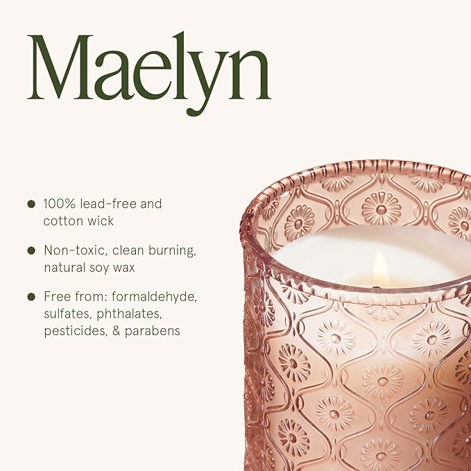 LA JOLIE MUSE Cherry Sakura Candle - Cherry Blossom, Rose, Sandalwood | 6 oz Natural Soy Wax | 40 Hours Clean Burn | Floral Scented Candle | Gift-Ready for Hosts & Gatherings - Bloomnest