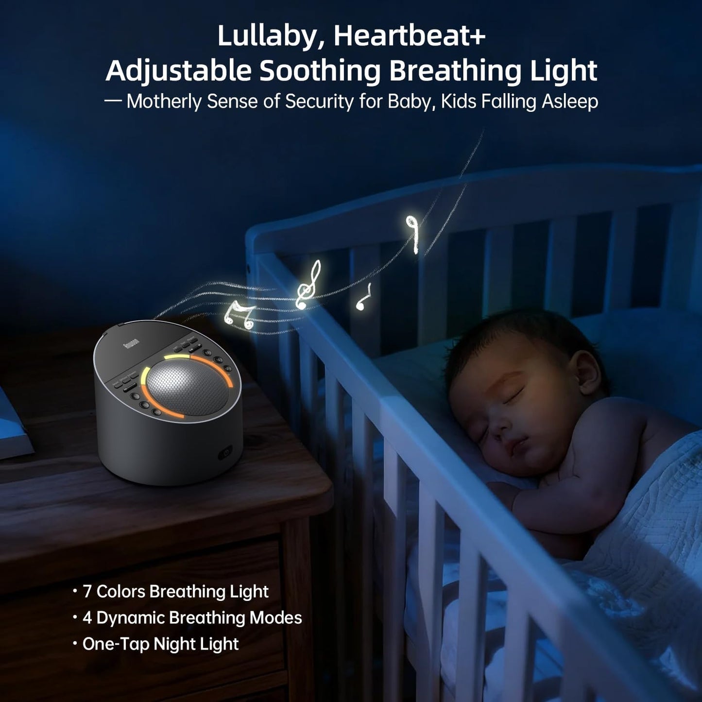 Sound Machine with Aroma Diffuser, Premium Metal Shell White Noise Machine, Soothing Night Light, 50+ Natural Sounds for Sleep, Focus, Relaxation, Perfect System for Adults Kids Baby