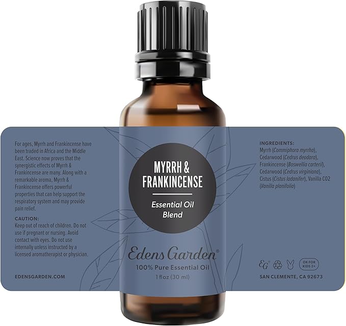 Edens Garden Myrrh & Frankincense Essential Oil Blend- 100% Pure Premium Grade, Undiluted, Natural, Therapeutic, Aromatherapy, The Best for Skin, Face, Kid Safe 30 ml (1 fl oz) EdensGarden