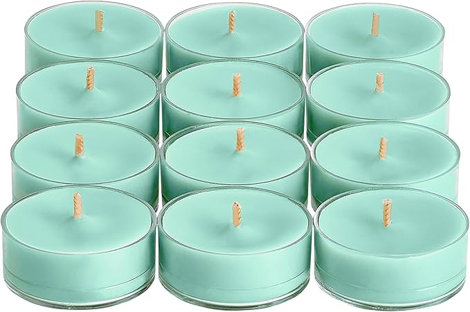 PartyLite Tea Lights Candles, Sweet Ripe Melon Scent, Gift Set of 12, Aromatherapy with up to 4 to 6 Hours Burn Time, Ideal for Home Decor, Holiday Gifting & Celebration - Bloomnest