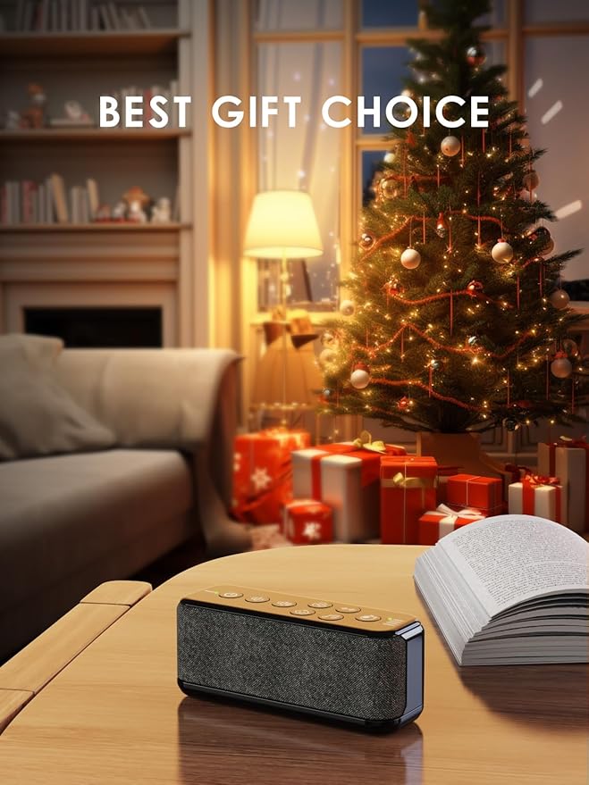 Portable White Noise Machine for Adults & Kids, 42 Soothing Sounds, Rechargeable Travel Sound Machine with Rain & Ocean Sounds, Auto-Off Timer & 8-Level Volume Control – Ideal for Sleep & Focus - Bloomnest