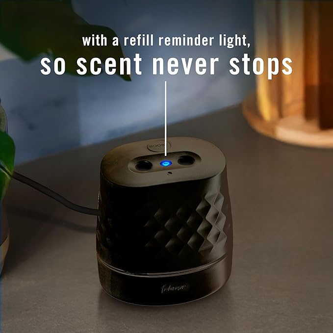 Febreze Plug Scent Booster Starter Kit, Black, Oil Diffuser, Air Freshener Plug in, Continuous Scent Device + 2 Hawaiian Aloha Refill - Bloomnest