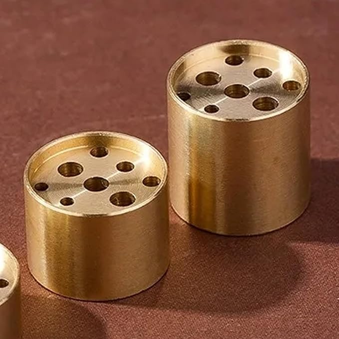 Brass Incense Holder with 9 Holes, Medium Incense Stick Holder for Meditation Yoga Relaxation, Alloy Burner for Traditional Japanese Nepal Sticks, Home Office Decor - Bloomnest
