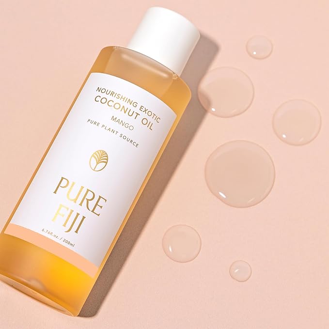 PURE FIJI Nourishing Exotic Coconut Body Oil, Mango (7.7 fl oz/230ml) - Bloomnest