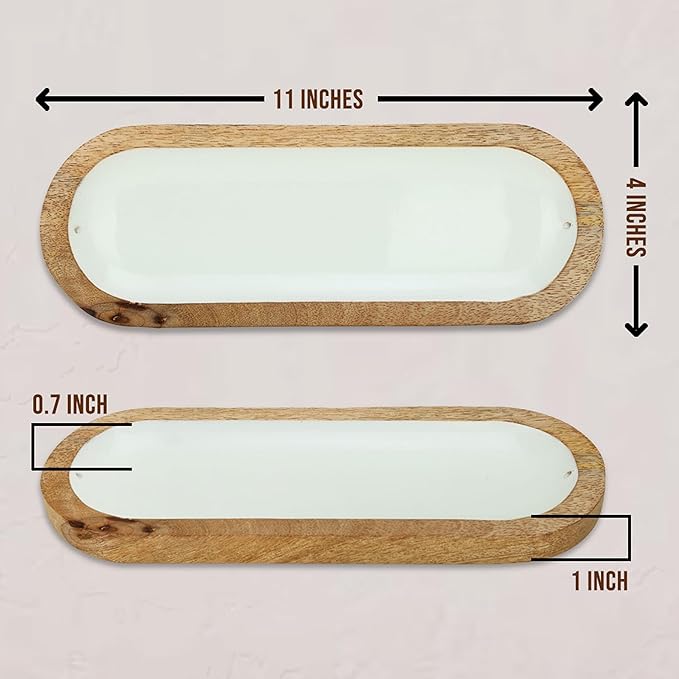 Raajsee Hand Painted Incense Holder,Wooden Incense Burner,Ash Catcher, Incense Tray 11x4x1.5 Inches, Best for Home Fragrance-Aesthetic Room Décor - Bloomnest