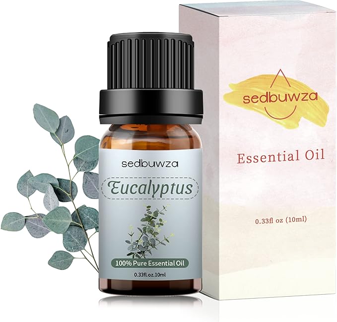 Sedbuwza Eucalyptus Essential Oil, Pure Organic Eucalyptus Fragrance Oil for Diffuser, Humidifier, Soap, Candle, Perfume Sedbuwza