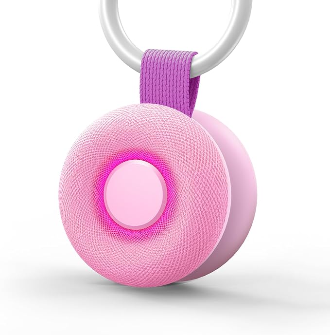 Portable Sound Machine - White Noise Sound Machine for Baby, Travel Donut Sound Machine for Sleep, 15 Soothing Sounds & 7 Colors Night Light, Breathing, Baby Shusher, Registry Gift, Pink - Bloomnest