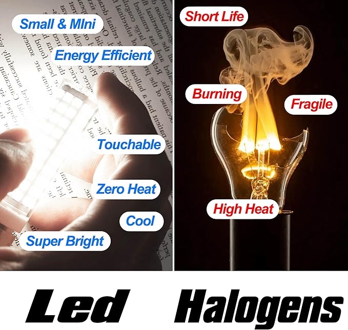 E12 100w LED Candelabra Bulbs Replacement C7,6000K Daylight Bright Cool White,1200 Lumen T6 E12 12W LED Candle Bulbs for Ceiling Fan Chandelier Pendant Lighting Salt Lamp,Non-dimmable,2 Pack - Bloomnest