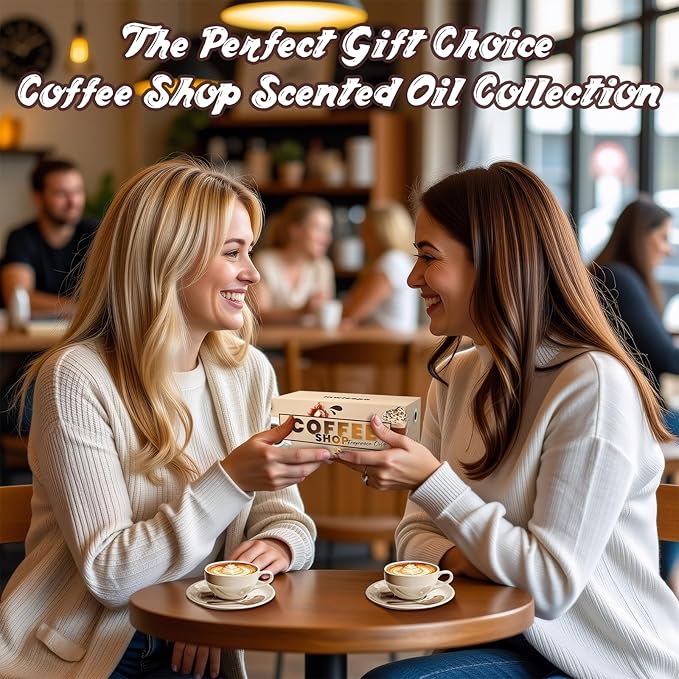 Coffee Shop Fragrance Oil Set | Espresso, Mocha Coffee, Chocolate, Almond Biscotti, Roasted Hazelnut Candle Scents for Candle Making, Soap Making Supplies, Diffuser Oil Scents - Bloomnest