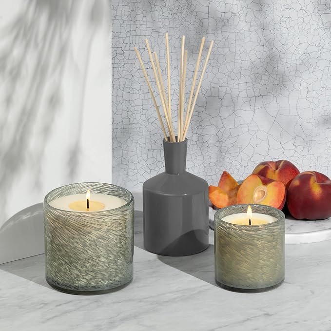 LAFCO New York Classic Reed Diffuser, Paradiso Fig - 6 oz - Up to 3 Months Fragrance Life - Reusable Glass Vessel - Natural Wood Reeds - Made in The USA - Bloomnest