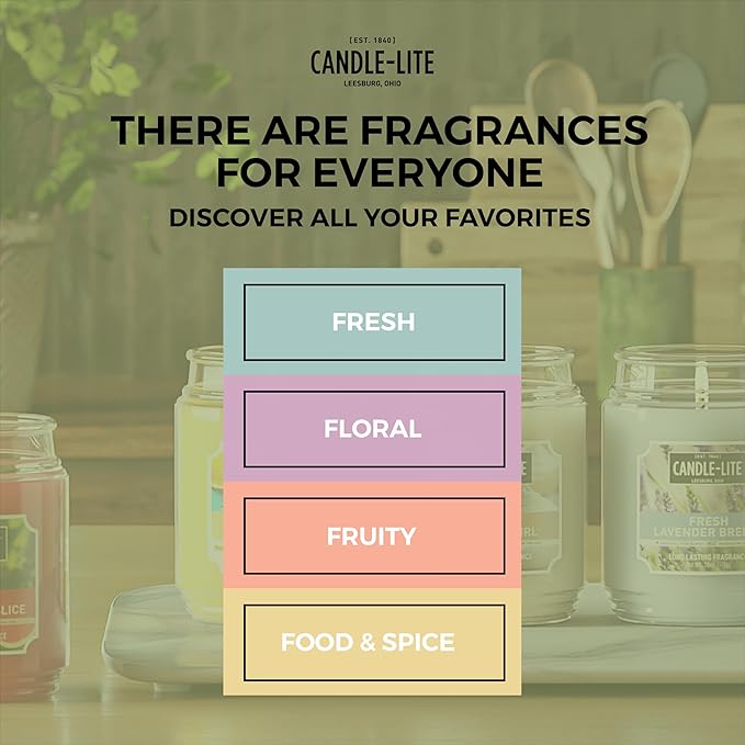 Candle-lite Scented Candles, Island Bellini, 18 oz Jar, Proudly Poured in The USA, Aromatherapy Candle, Single-Wick with 110 Hours of Burn Time, Perfect for Creating an Inviting Ambiance - Bloomnest