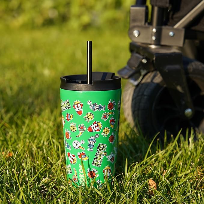 BJPKPK 30oz Stainless Steel Insulated Tumbler With lid And Straw Travel Coffee Thermal Tumblers Cup For Women And Men,Game - Bloomnest