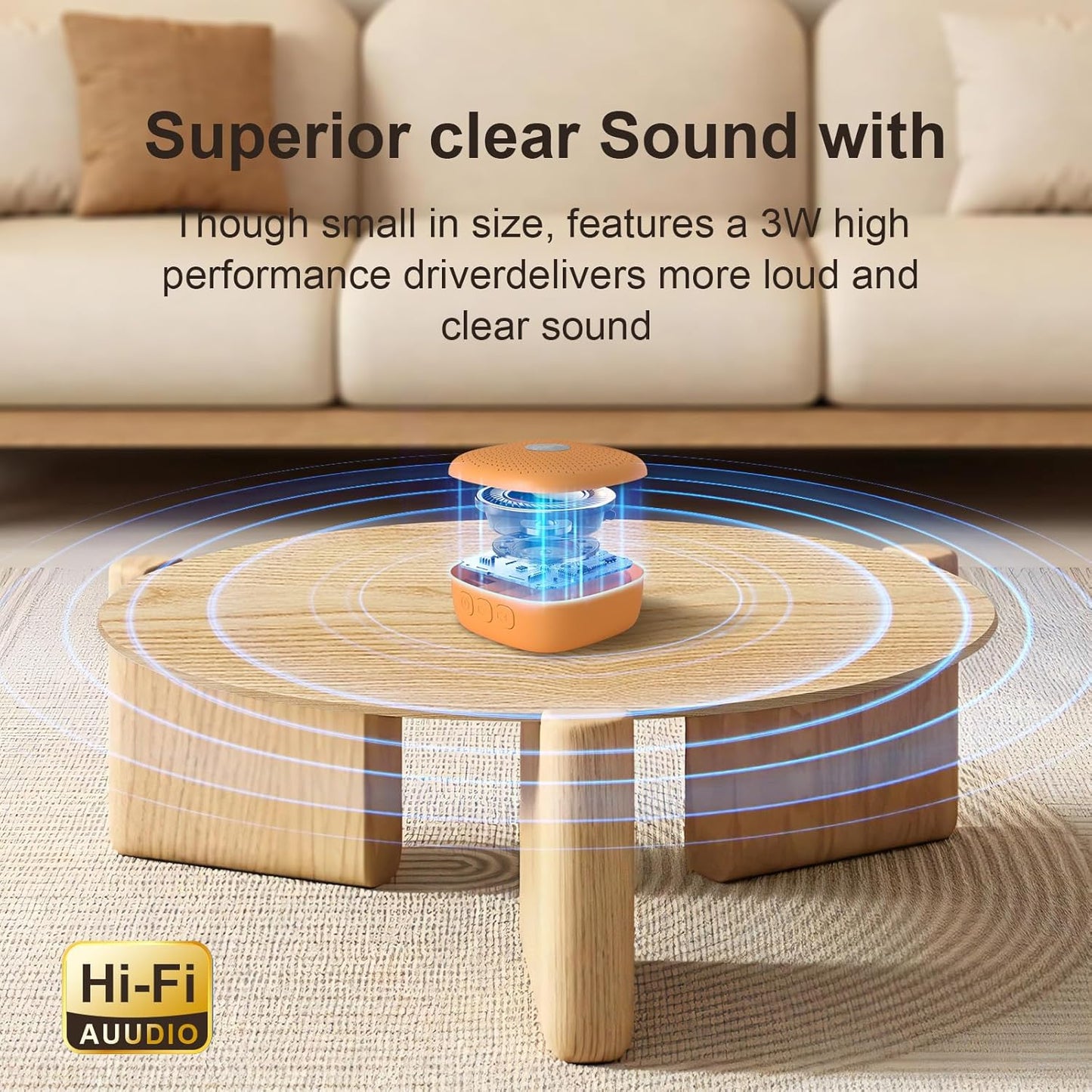 White Noise Machine,Portable Sound Machine for Baby Adult,21Soothing Sound,Auto-Off Timer,Noise Canceling for Office & Sleeping, Compact Size for Home,Travel,Registry Gift,Orange