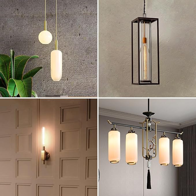 11.8IN 1000LM 2700K Soft White Light Bulbs E26 Base, T10 T9 Edison Bulbs Dimmable 8W, AC 120V 100 Watt Equal Filament Bulb, Vintage Clear Glass Long Tubular LED Bulb, UL Listed - 2Pack - Bloomnest