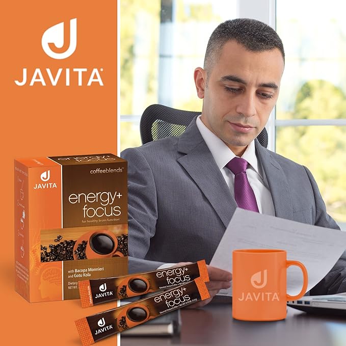 Javita Energy + Focus Instant Coffee Packets, 100% South American Arabica & Robusta Blend, plus Herbs for Clarity, Energy, & Focus, Keto, Dieters Drink, 3 boxes of 24 (4.2g) sticks - Bloomnest
