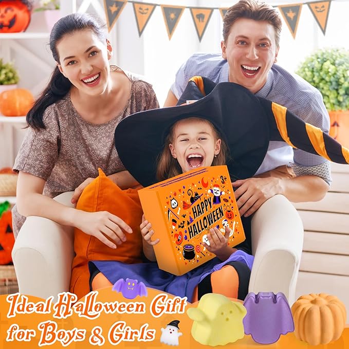 9 Pack Halloween Bath Bombs for Kids, Halloween Bubble Kids Bath Bombs with Surprise Toy Inside, Halloween Treat Bags Gifts for Kids Girls Boys - Bloomnest