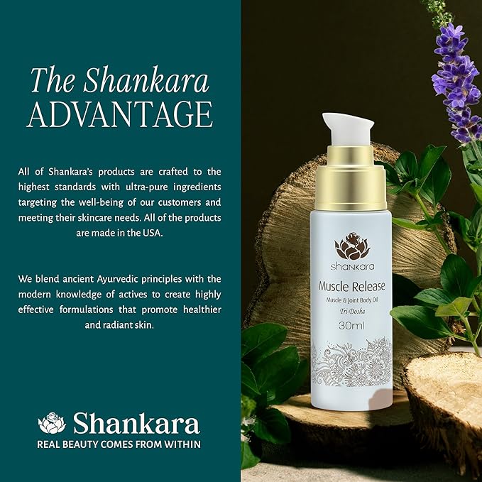 Shankara Body Massage Oil for Muscle Relief – Sore Muscle & Joint Care with Lavender & Arnica – Aromatic Oil Massager for Body Relax & Hydration – Body Oil for Women (30ml) - Bloomnest
