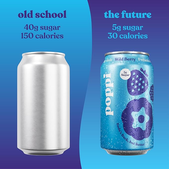 Poppi Sparkling Prebiotic Soda Beverage with Apple Cider Vinegar, Seltzer Water and Fruit Juice, Crowd Pleasers Variety Pack, 12 Fl Oz, Pack of 12, Packaging May Vary - Bloomnest