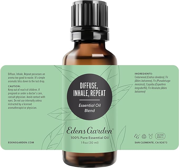 Edens Garden Diffuse, Inhale, Repeat Essential Oil Blend- 100% Pure Premium Grade, Undiluted, Natural, Therapeutic, Aromatherapy, The Best for Candle, Laundry, Humidifiers 30 ml (1 fl oz) EdensGarden
