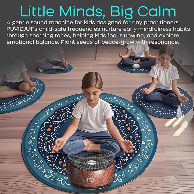 Sound Frequency Machine,Meditation Generator Instrument,Tone Device Tools - Solfeggio Frequencies Bath for Yoga, Mindfulness, Vibration System of Chakra Balancing, 5 Tones, 3 Timers - Bloomnest
