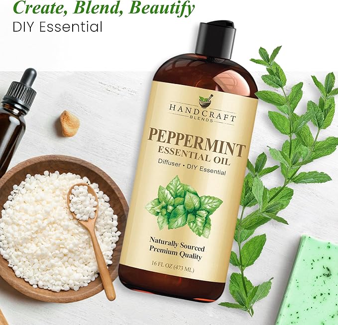 Handcraft Blends Peppermint Essential Oil - Huge 16 Fl Oz - for Candle Making, Soap Making, Diffusers, and Aromatherapy - Bloomnest