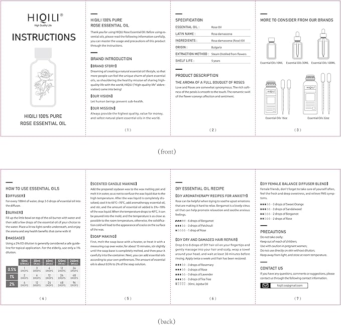 HIQILI 32 Fl Oz Rose Essential Oil, Huge Value Size Undiluted Rose Oil for Face, Skin, Diffuser, Hair - Bloomnest