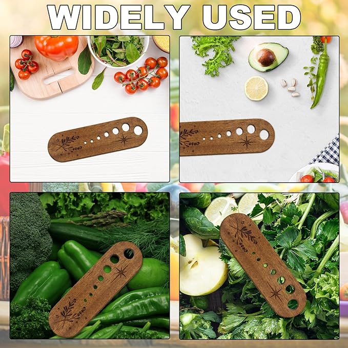 Wooden Vegetable Splitter Comes with a Cleaning Brush, Fun Kitchen Gadgets, Exquisite Herb Stripper Bowl Gifts for the Kitchen Suitable for Home Use & Chefs - Bloomnest