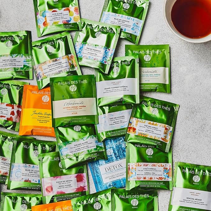 Palais des Thés Caffeine-Free Tea - L'Herboriste N°52 Organic Digestion Herbal Blend with Anise, Peppermint & Lemon Balm - Premium Tea Bags, Serves 20 Cups - Bloomnest