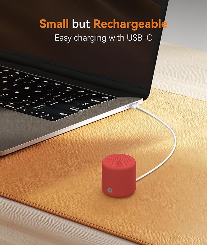 Dreamegg Travel White Noise Machine - Portable for Baby Adults, 16 Nature Sounds, Timer, Sleeping Gift, Red - Bloomnest