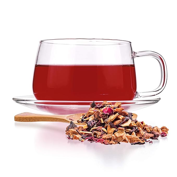 Tealyra - Sweet n’ Sour Cherry - Hibiscus - Beetroot - Pomegranate - Almond - Fruity Herbal Loose Leaf Tea - Caffeine Free - Hot or Iced - 112g (4-ounce) - Bloomnest