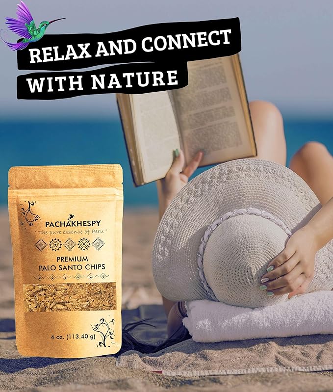Palo Santo Incense Chips 4 oz 100% Natural Premium Incense Holy Wood Peruvian for Cleansing Relaxation Home Aroma Ethically Sourced Wild Harvested Enhance Your Yoga & Spiritual Practices Wood Chips PACHAKHESPY