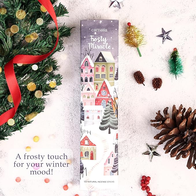 Carnatia Frosty Miracle Incense Collection – 6 Enchanting Scents | Snowy Adventures, Winter Vibes, and Cozy Aromas for Holiday Season!