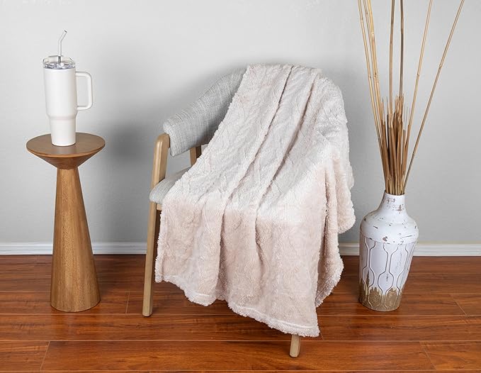 Opulent Luxury Self Care Gift Box for Women, Cozy Blanket, 40 oz Tumbler with Handle and Straw, Candle, Bath Salts, Spa Care Package, Mocha Mousse - Bloomnest