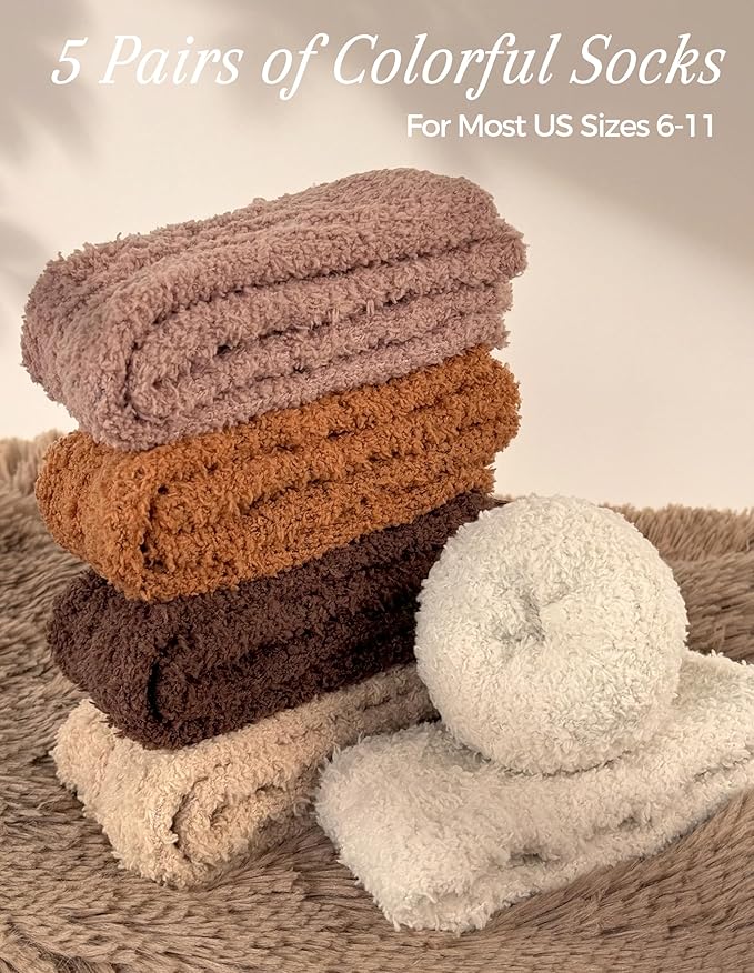TEHOOK Warm & Cozy Valentines Gifts for Women, Fluffy Fuzzy Plush Sleeping Slipper Socks - Soft Warm Fabric - Bloomnest
