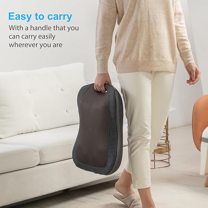 CooCoCo Back Massager for Chair,Shiatsu Back Massage Chair Pad, Deep Tissue 4D Kneading Massage Pillow for Lower Back,Full Body Relaxation, Birthday Christmas Gifts for Mom Dad Women Men Her - Bloomnest