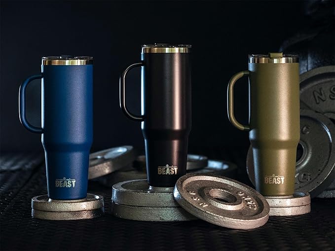 Beast 42 oz Tumbler Stainless Steel Vacuum Insulated Coffee Ice Cup Double Wall Travel Flask (Royal Blue) - Bloomnest