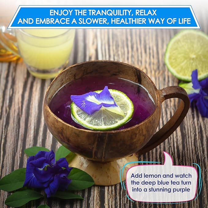 Nhat Anh Farm - Premium Butterfly Pea Tea Bags - Dried Butterfly Pea Flower Tea Bags - 40 Teabags, 2.5g/bag), 100% Natural & Pure/Sugar/Caffeine/Gluten Free. Good For Your Health - Bloomnest