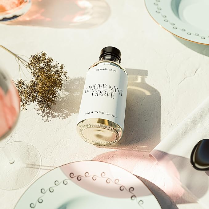 The Magic Scent Ginger Mint Grove Diffuser Oil - Hotel & Home Luxury Scents - Diffuser Oil Scents for Home Designed for Use in All Diffusers - 4 fl oz, 120 mL - Bloomnest