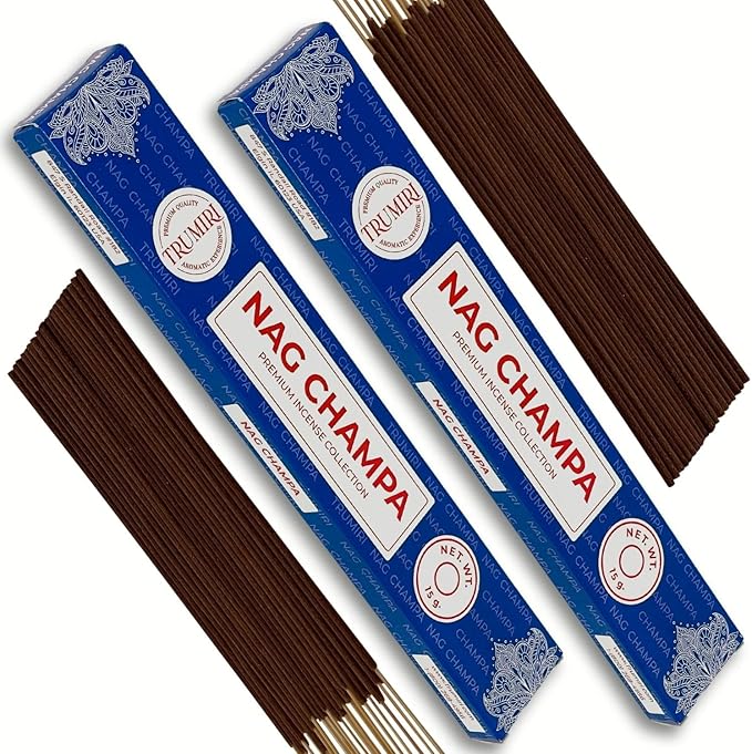 Nag Champa Incense Sticks - Total 30 Insence-Sticks - Dual Pack of 15 Insense - Inciensos - Inscents - Natural Non Toxic Ingredients - Incents - Incence - Inscense - Insents TRUMIRI