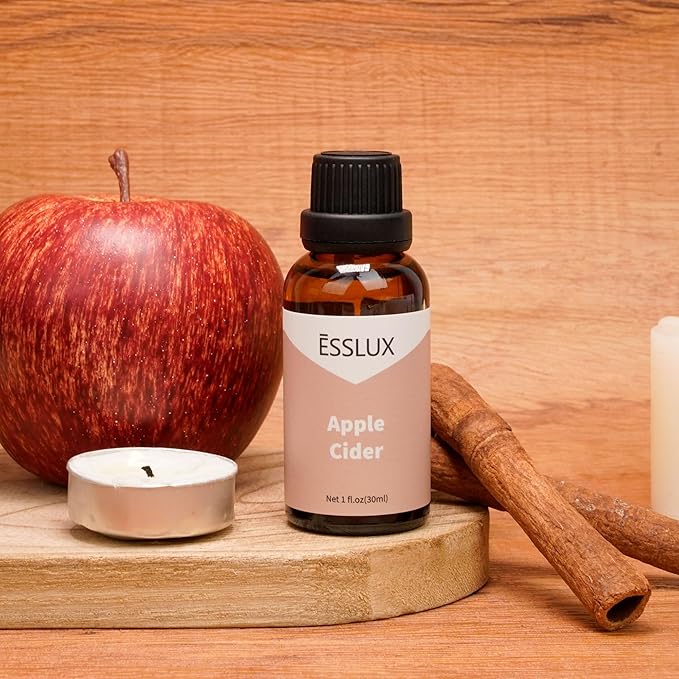 Apple Cider Fragrance Oil - ESSLUX Essential Aromatherapy Scented Oils for Diffuser, Candle Soap Making Scents, Massage, Perfume, Home Fragrance, 30 ml - Bloomnest