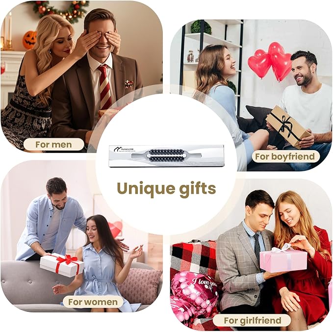 Double Row Muscle Roller Stick, One-Piece Rolling Design for Large Muscle Groups, Manual Muscle Massage Tool for Athletes & Runners, Portable Recovery Roller – Practical Fitness Gift.