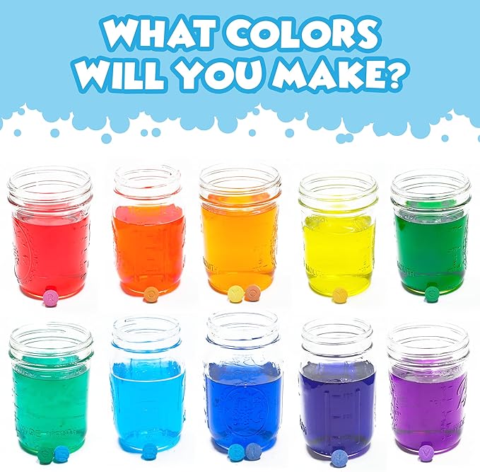 Tub Works® Bath Color Fizzies®, 150 Count, 3 Pack | Nontoxic & Fragrance-Free | Color Bath Drops Create Fun Bath Colors | Bath Color Tablets in 7 Colors for Variety | Bath Bombs for Kids Bath - Bloomnest