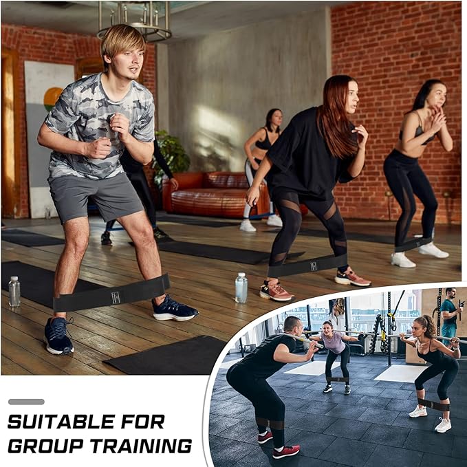 24 Pcs Fabric Resistance Bands for Working Out Strength Exercise Bands for Women Men Resistance Loop for Legs and Butt, Yoga, Pilates, Rehab, Fitness and Home - Bloomnest