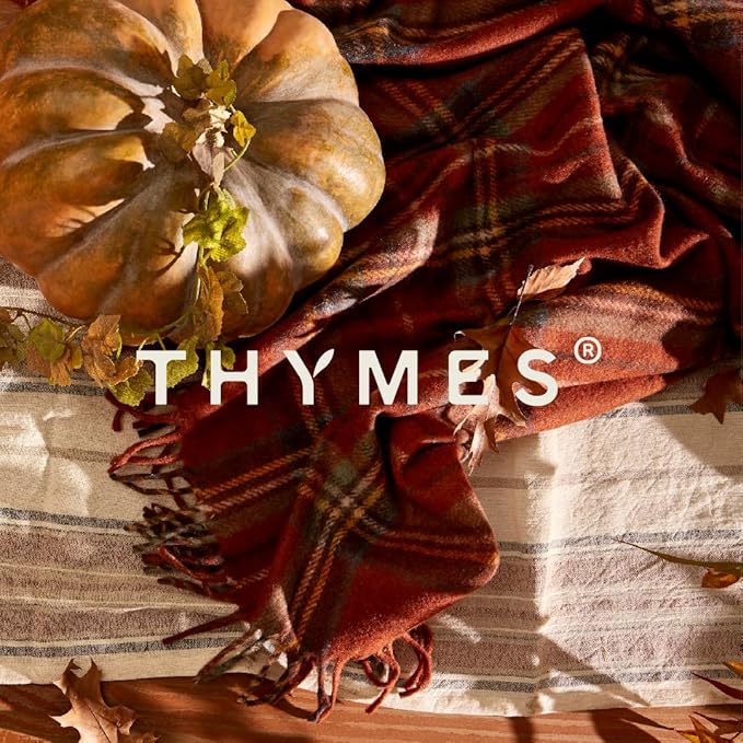 Thymes Scented Candles for Home Decor - Luxury Home Fragrance Gifts for Women & Men - Fall Candles with Creamy Pumpkin, Nutmeg, & Cinnamon - Burnt Orange Votive (Pumpkin Laurel, 2 oz) - Bloomnest