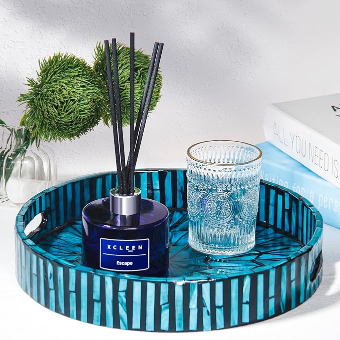 Reed Diffuser, 6.7 Oz Escape Scented Diffuser with Sticks, Long Lasting Fragrance Air Freshener, Bathroom Shelf Decor - Bloomnest