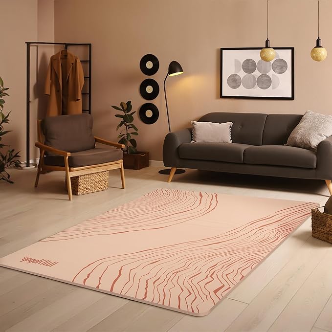 Large Yoga Mat (6'x4') – 1/4" & 1/2" Thick Exercise Mats for Home Workout, Extra Wide Workout Mats for Home Gym, Yoga, Pilates, Stretching, Floor & More